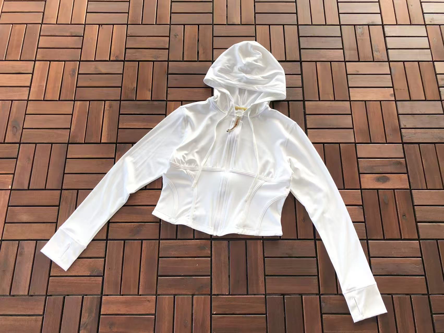 Lululemon Mesh Hooded Define Cropped Jacket