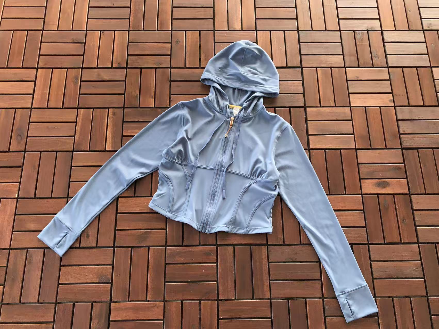 Lululemon Mesh Hooded Define Cropped Jacket