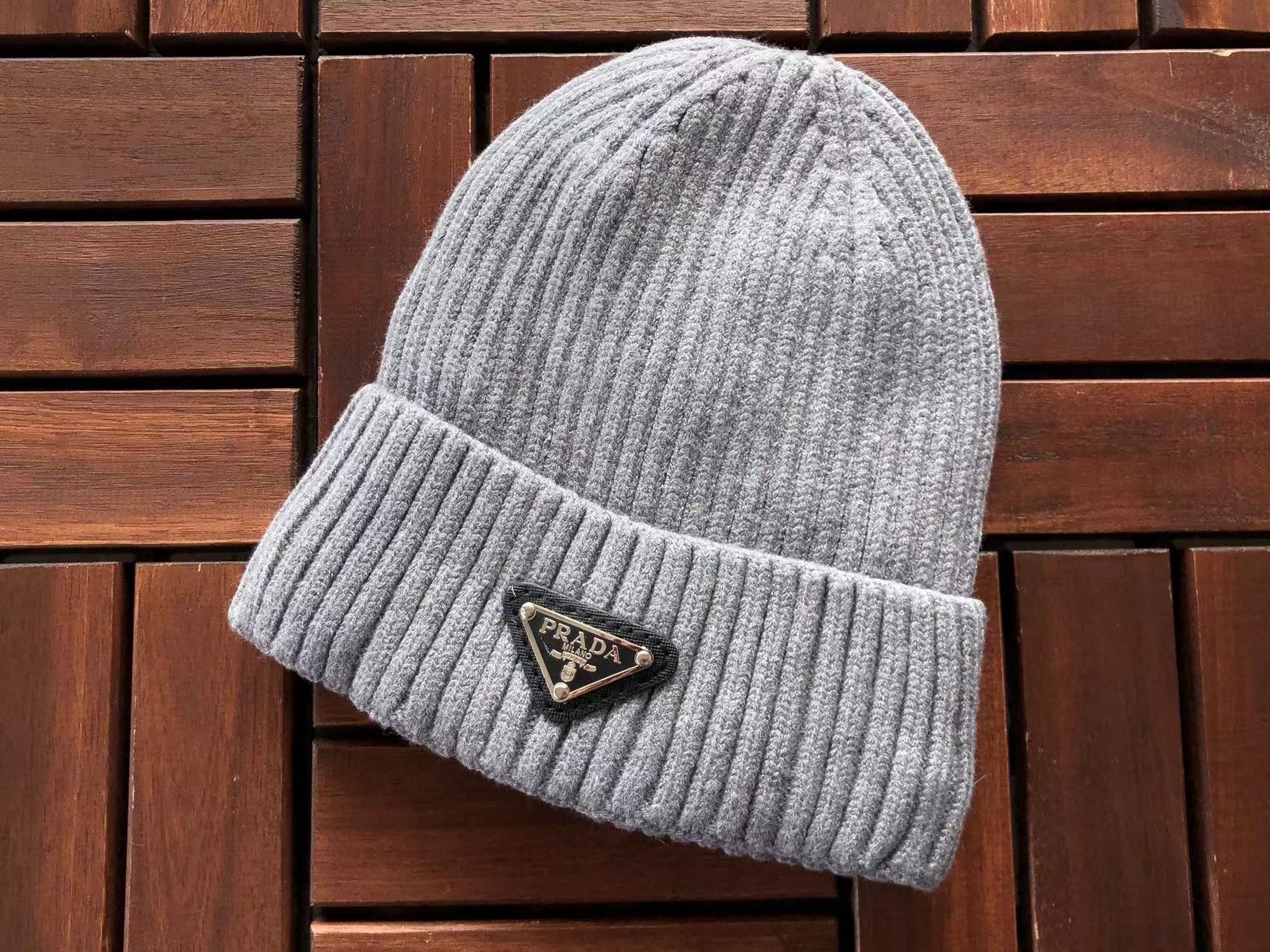 Prada ribbed-knit wool and cashmere Scarf, Hat and Gloves