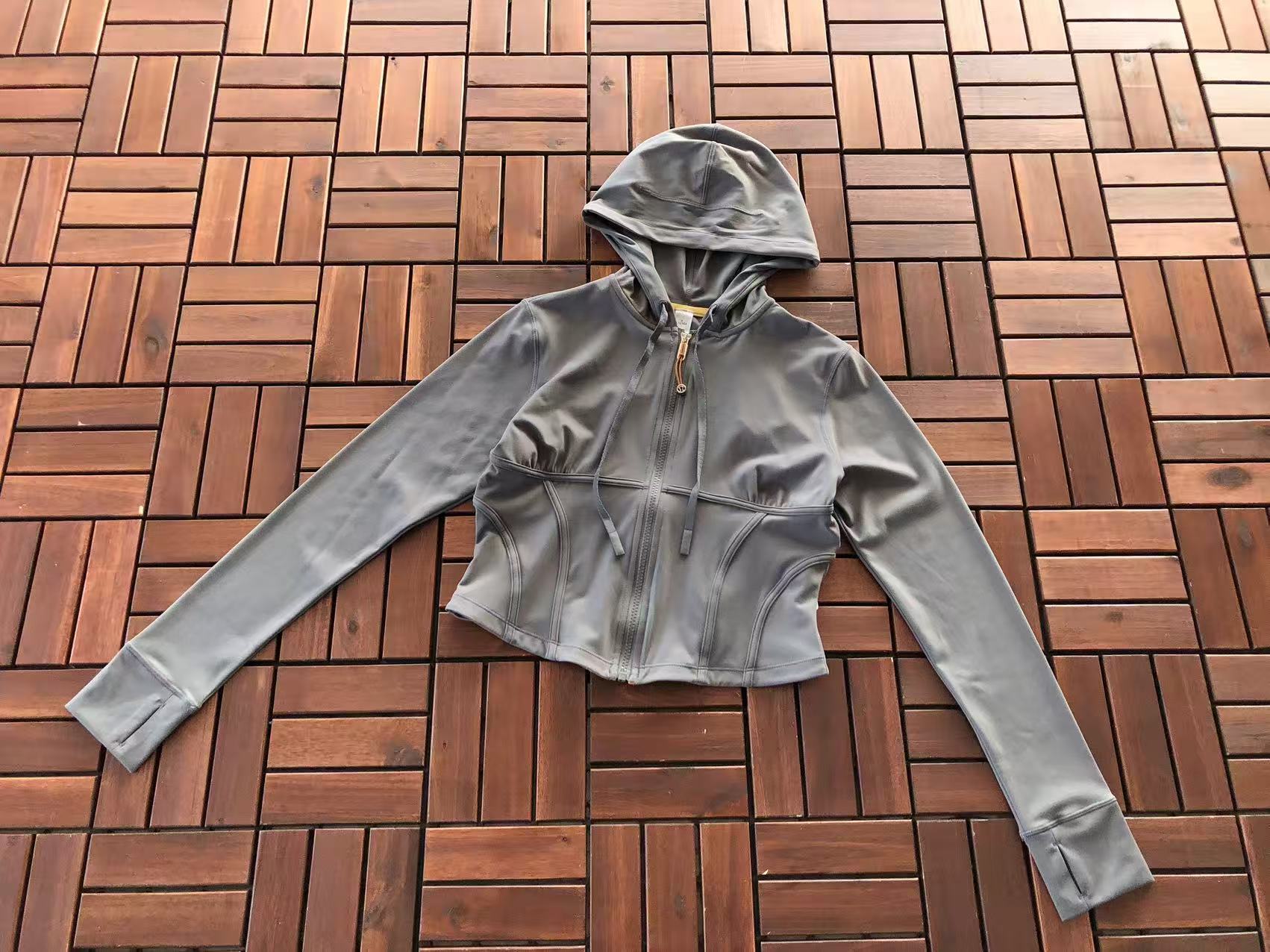 Lululemon Mesh Hooded Define Cropped Jacket